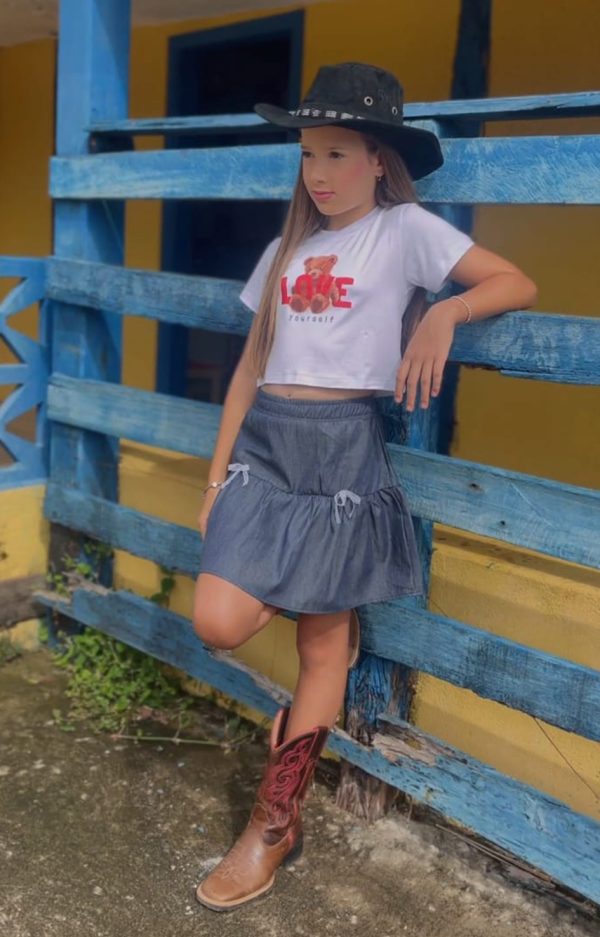 Alternative view of Conjunto Infantil Feminino Love