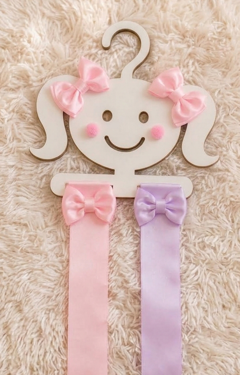 Organizador de Laços Infantil em MDF | Porta Laços de Parede e Guarda-Roupa - Imagem 2